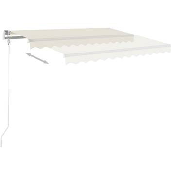 Manual Retractable Awning 3.5x2.5m Cream - UV Protection