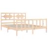 King Size Solid Wood Bed Frame with Headboard - Hipo Market