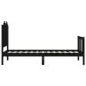 Stylish Black Bed Frame with Headboard - 90x190 cm Single