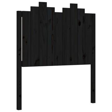 Stylish Black Bed Frame with Headboard - 90x190 cm Single