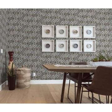 DUTCH WALLCOVERINGS Galactic Wallpaper - Silver & Brown