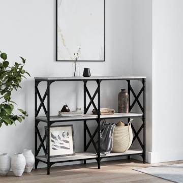 Stylish Grey Sonoma Console Table - 100x28x80.5 cm