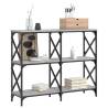 Stylish Grey Sonoma Console Table - 100x28x80.5 cm