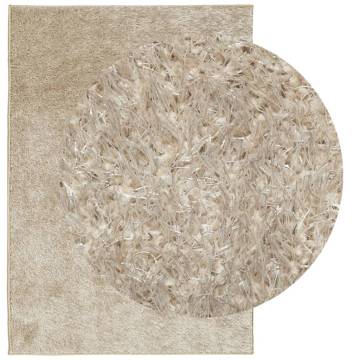 Rug ISTAN High Pile Shiny Look Beige 160x230 cm - Soft & Stylish