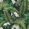 DUTCH WALLCOVERINGS Eden Wallpaper - Black & Dark Green