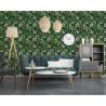 DUTCH WALLCOVERINGS Eden Wallpaper - Black & Dark Green