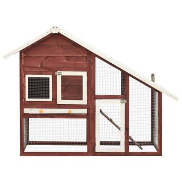 Rabbit Hutch Mocha & White - Durable Firwood - 140x63x120 cm