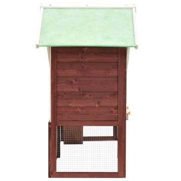 Rabbit Hutch Mocha & White - Durable Firwood - 140x63x120 cm