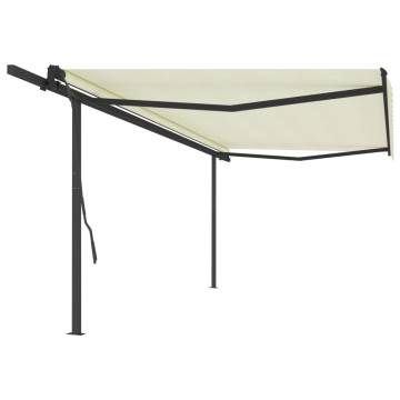 Manual Retractable Awning 5x3.5m Cream | HipoMarket