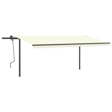 Manual Retractable Awning 5x3.5m Cream | HipoMarket