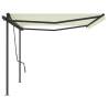 Manual Retractable Awning 5x3.5m Cream | HipoMarket