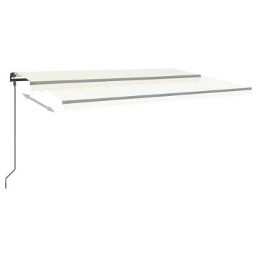 Manual Retractable Awning 5x3.5m Cream | HipoMarket