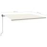 Manual Retractable Awning 5x3.5m Cream | HipoMarket