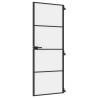 Interior Door Slim Black 76x201.5 cm | Tempered Glass & Aluminium