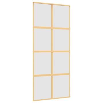 Sliding Door Gold 90x205 cm - Modern Frosted ESG Glass & Aluminium