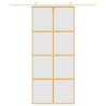 Sliding Door Gold 90x205 cm - Modern Frosted ESG Glass & Aluminium