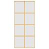 Sliding Door Gold 90x205 cm - Modern Frosted ESG Glass & Aluminium