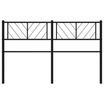 Stylish Black Metal Headboard 120 cm - Sturdy & Elegant