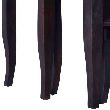 Nesting Side Tables 3 pcs Light Black Solid Wood Mahogany