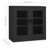 Durable Anthracite Steel Office Cabinet - 90x40x90 cm