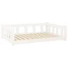 Dog Bed White 105.5x75.5x28 cm Solid Wood Pine | Hipo Market