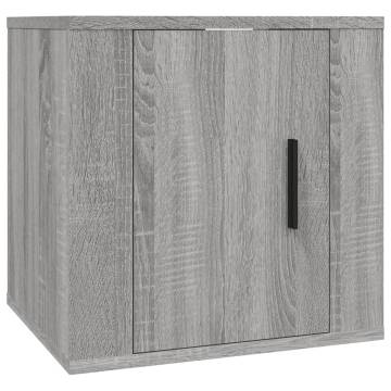 Wall Mounted TV Cabinet Grey Sonoma - Stylish Storage Solution