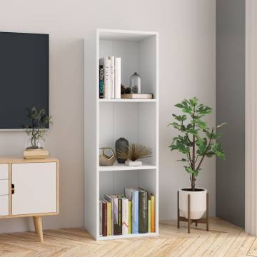 Stylish White Book & TV Cabinet - 36x30x114 cm | Hipo Market