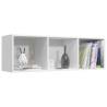 Stylish White Book & TV Cabinet - 36x30x114 cm | Hipo Market