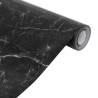 Self-Adhesive Black Marble Furniture Sticker - 90x500 cm PVC