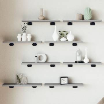 Grey Sonoma Wall Shelves - 8 pcs, 40x10 cm | HipoMarket