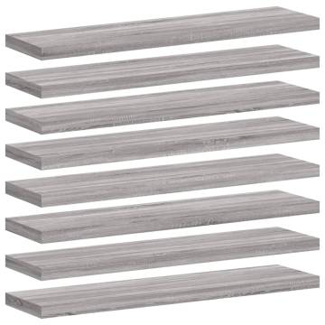 Grey Sonoma Wall Shelves - 8 pcs, 40x10 cm | HipoMarket