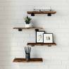 Wall Shelves 4 pcs Smoked Oak 40x20x1.5 cm Engineered Wood Colour smoked oak Size 40 x 20 x 1.5 cm Quantity in Package 4 