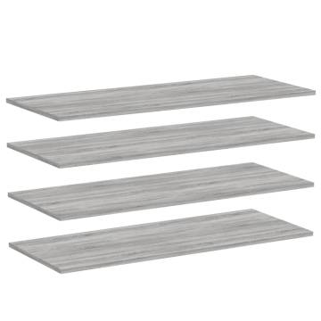 Wall Shelves Set of 4 - Grey Sonoma, Engineered Wood | Hipo Market