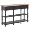 Elegant Black Console Table - 110x30x76cm Engineered Wood