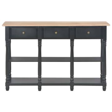 Elegant Black Console Table - 110x30x76cm Engineered Wood