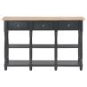 Elegant Black Console Table - 110x30x76cm Engineered Wood