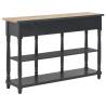 Elegant Black Console Table - 110x30x76cm Engineered Wood