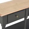 Elegant Black Console Table - 110x30x76cm Engineered Wood