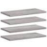 Wall Shelves 4 pcs Grey Sonoma - Engineered Wood | HiPo Market