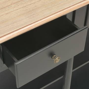 Elegant Black Console Table - 110x30x76cm Engineered Wood