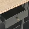 Elegant Black Console Table - 110x30x76cm Engineered Wood