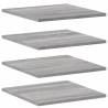 Stylish Grey Sonoma Wall Shelves - 4 pcs | HipoMarket