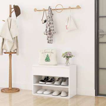 Stylish Shoe Bench White 60x30x45 cm - Organize Your Space