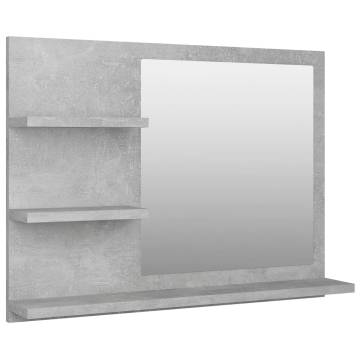 Contemporary Bathroom Mirror - Concrete Grey Finish | HipoMarket