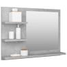 Contemporary Bathroom Mirror - Concrete Grey Finish | HipoMarket