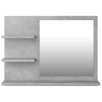 Contemporary Bathroom Mirror - Concrete Grey Finish | HipoMarket