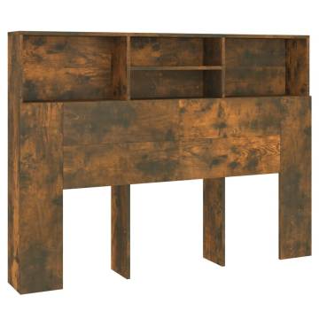 Headboard Cabinet Smoked Oak - Stylish & Functional Storage