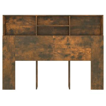 Headboard Cabinet Smoked Oak - Stylish & Functional Storage