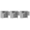 Sideboards 3 pcs Concrete Grey Engineered Wood - Hipomarket