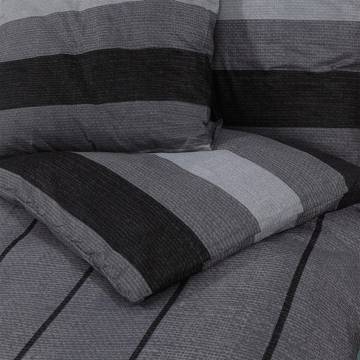 Duvet Cover Set Dark Grey 135x200 cm - 100% Cotton Quality